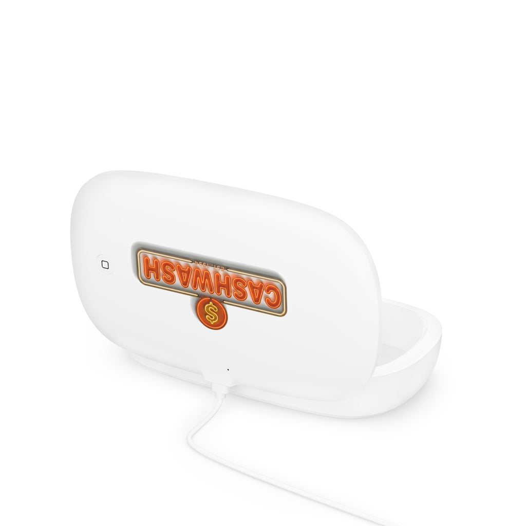 Cashwash UV Phone Sanitizer & Wireless Charging Pad — Germ‑Kill Sanitizer with Qi Charger
