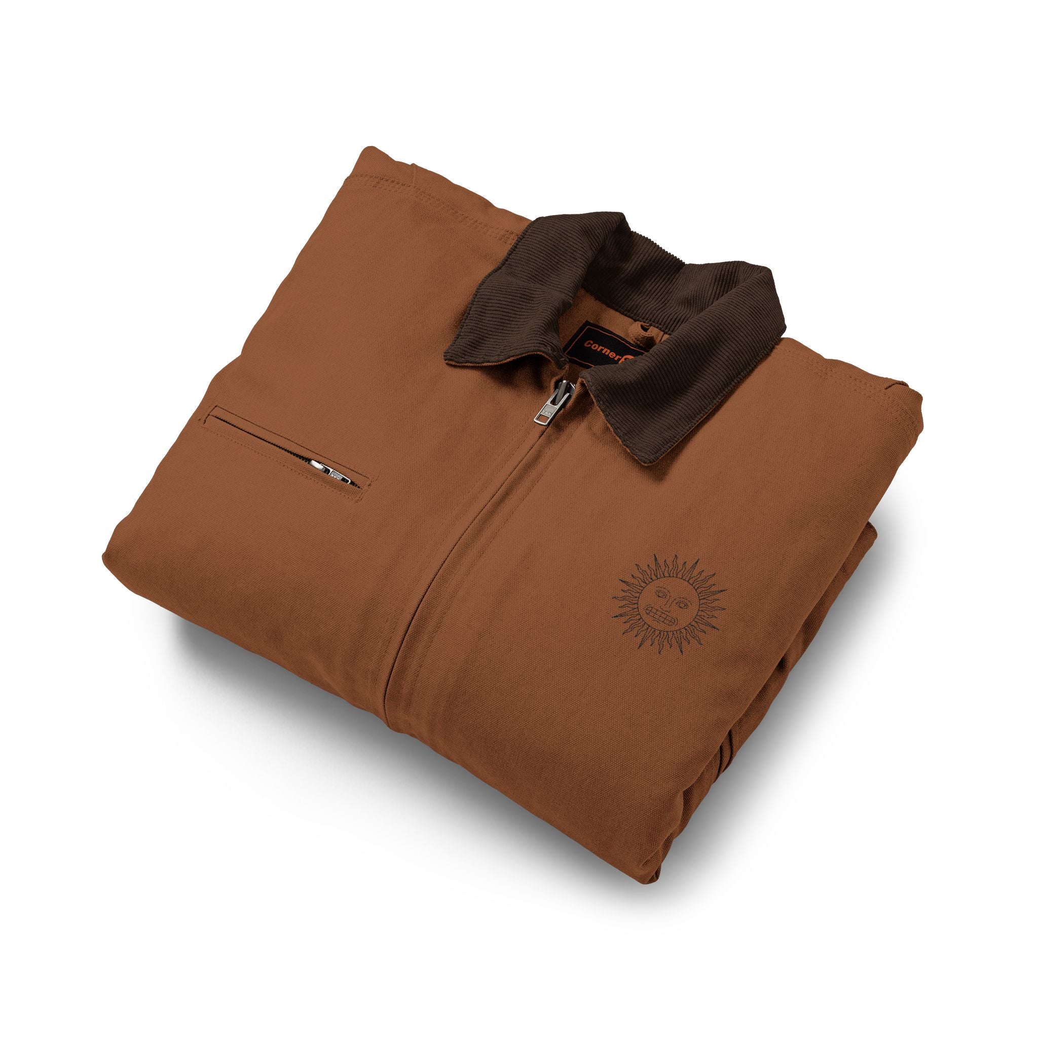 CornerStone® Unisex Duck Cloth Work Jacket - Sun with Teeth