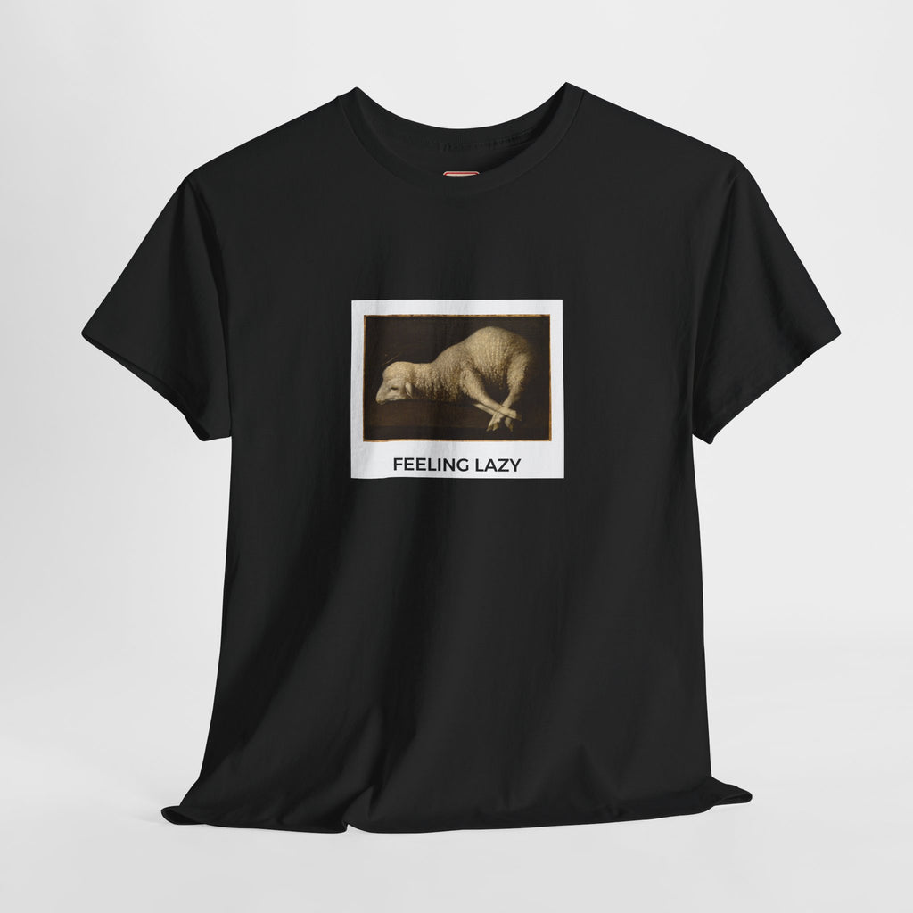 Feeling Lazy Heavy Cotton Tee - Black