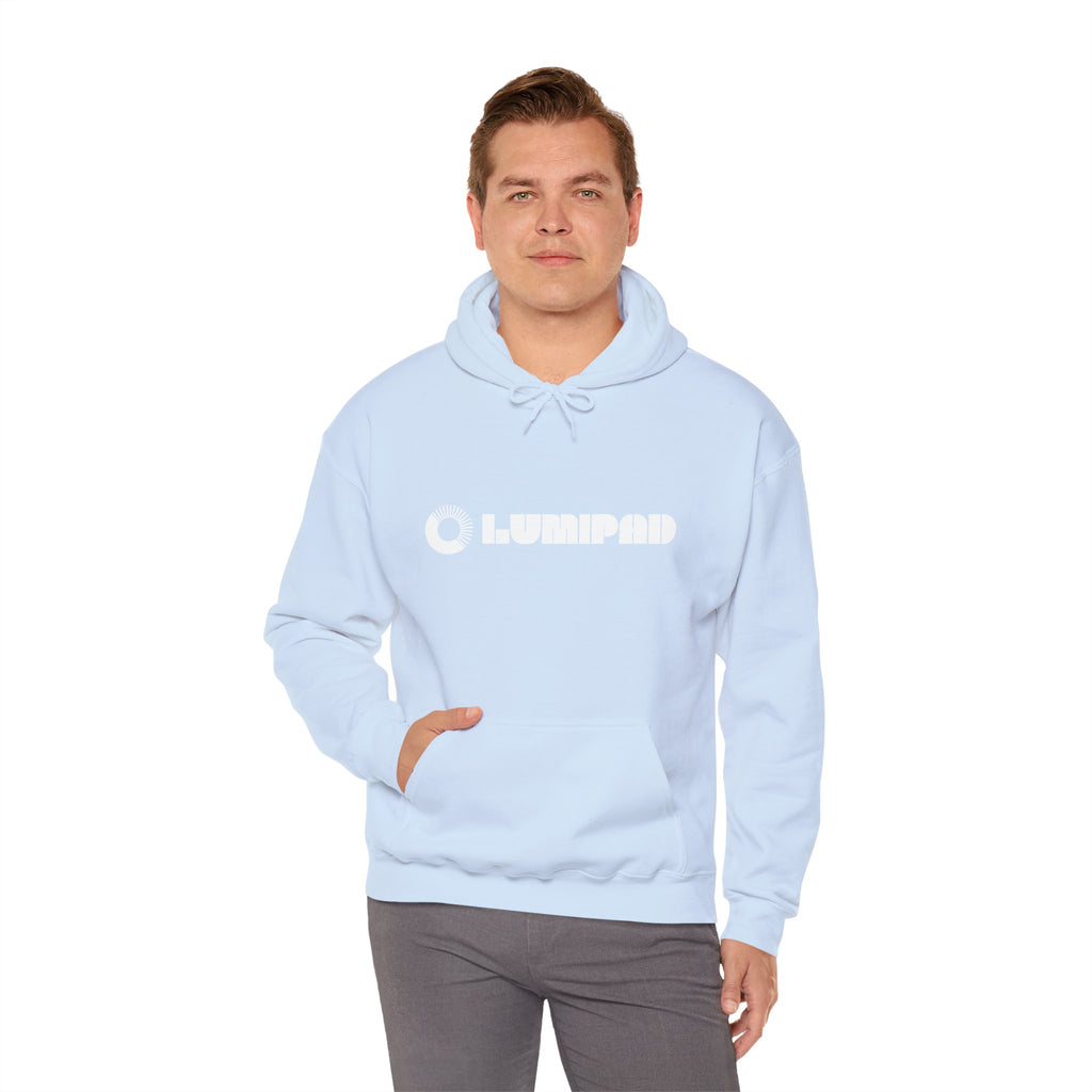 Lumipad Logo Hoodie — Minimal Soft Blue Pullover