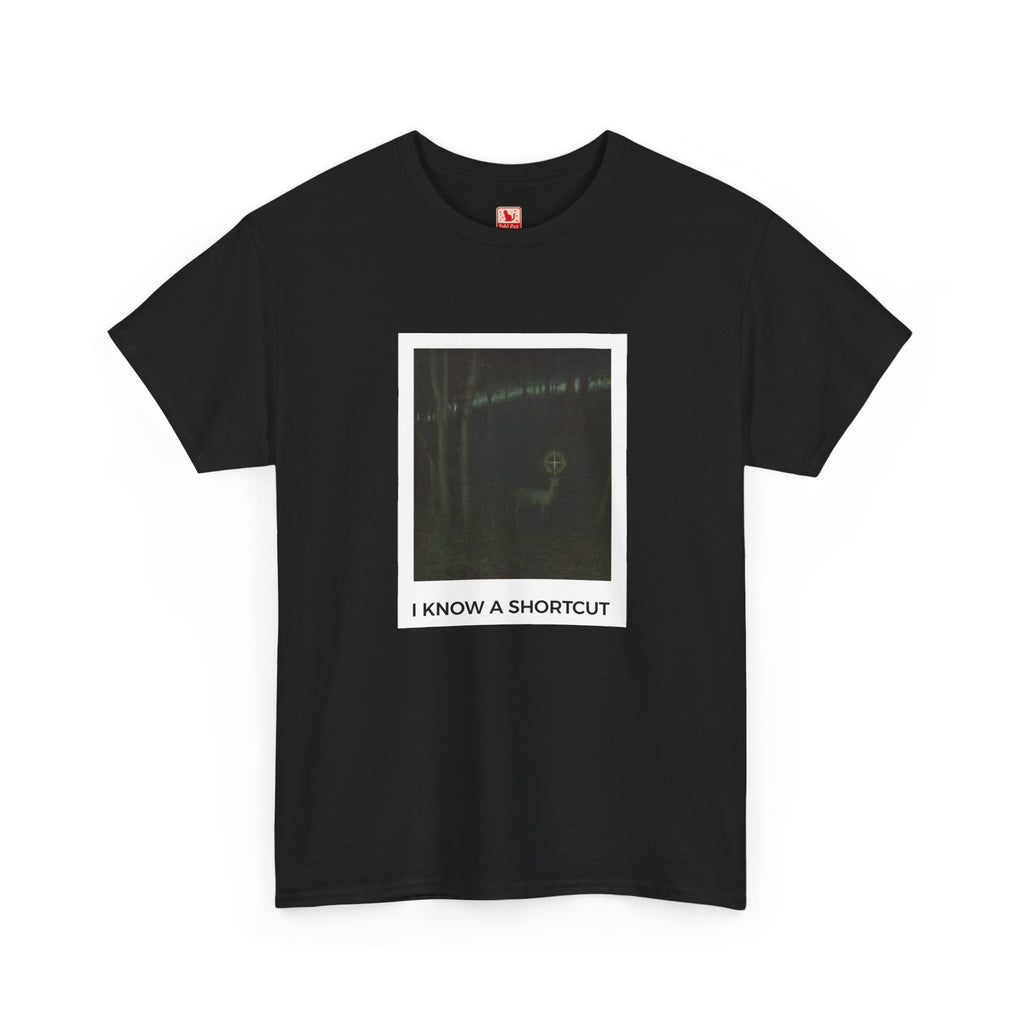 I Know A Shortcut Heavy Cotton Tee - Black