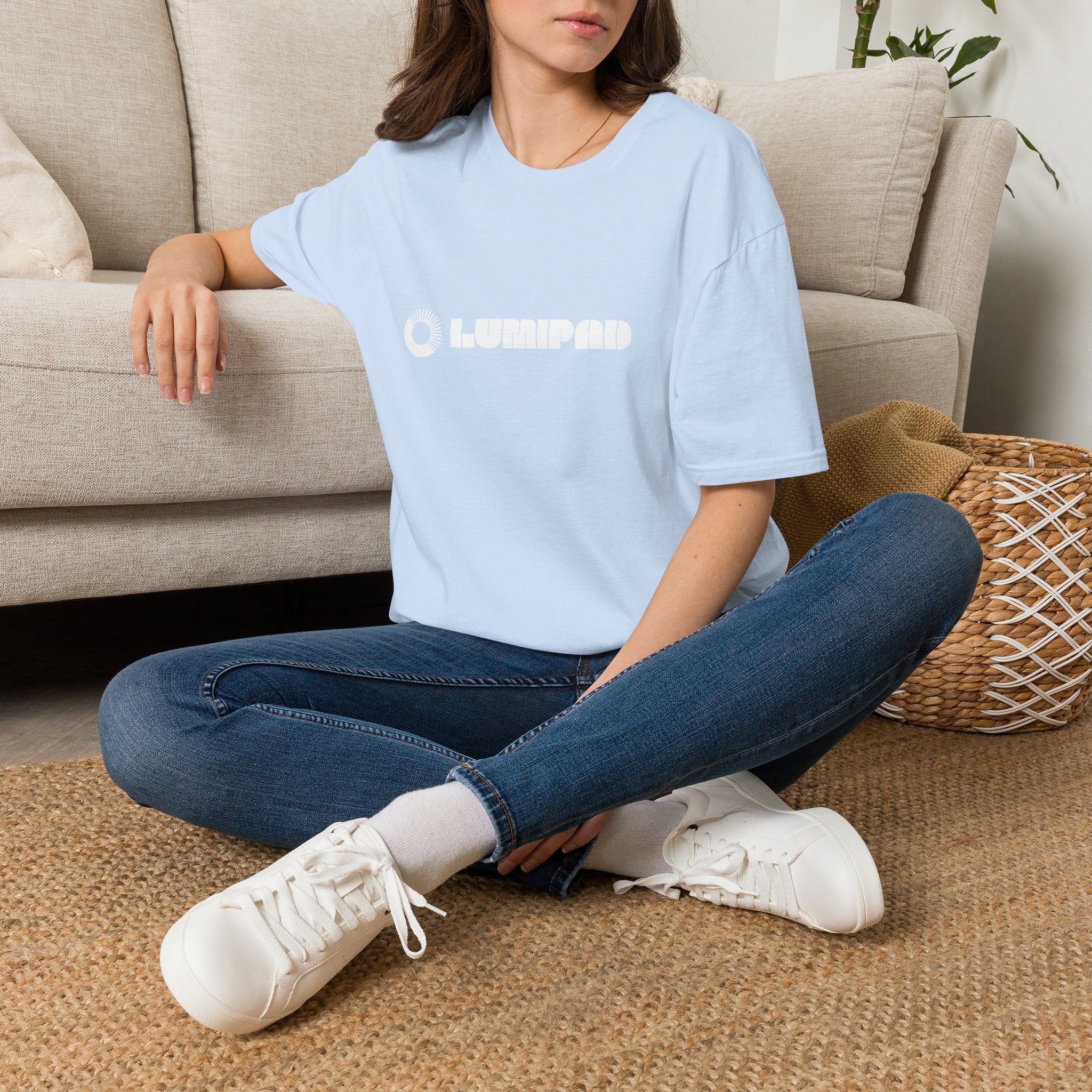 T-Shirt — Minimal 'Lumpad' Logo Tee | Soft Pastel Casual Wear
