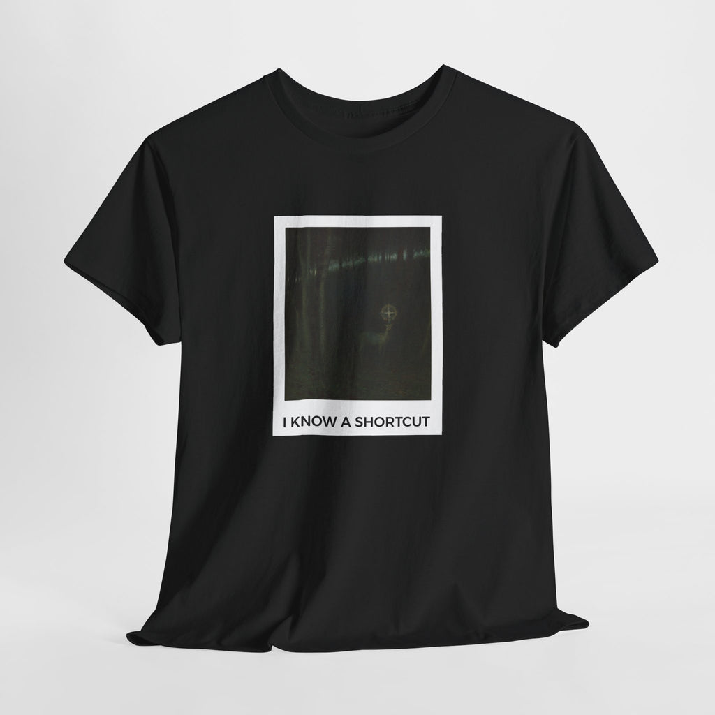 I Know A Shortcut Heavy Cotton Tee - Black