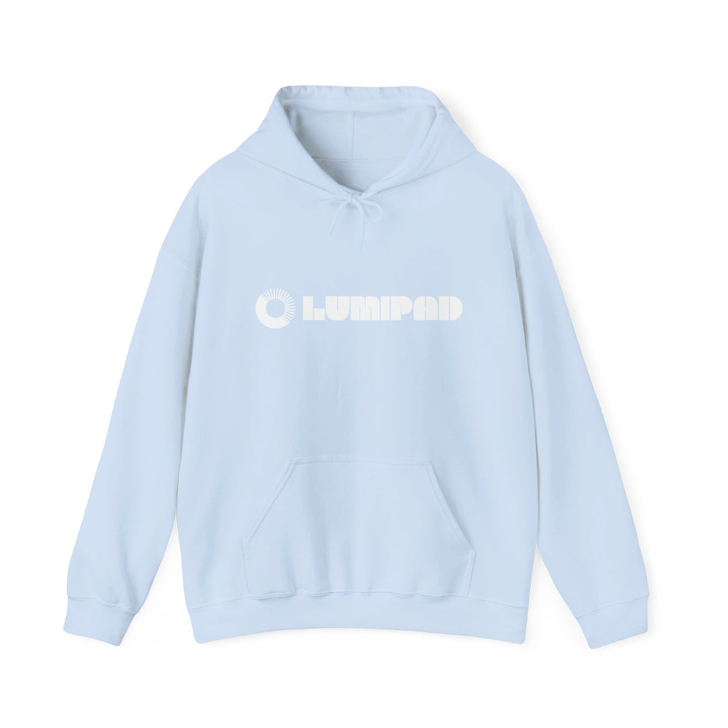 Lumipad Logo Hoodie — Minimal Soft Blue Pullover