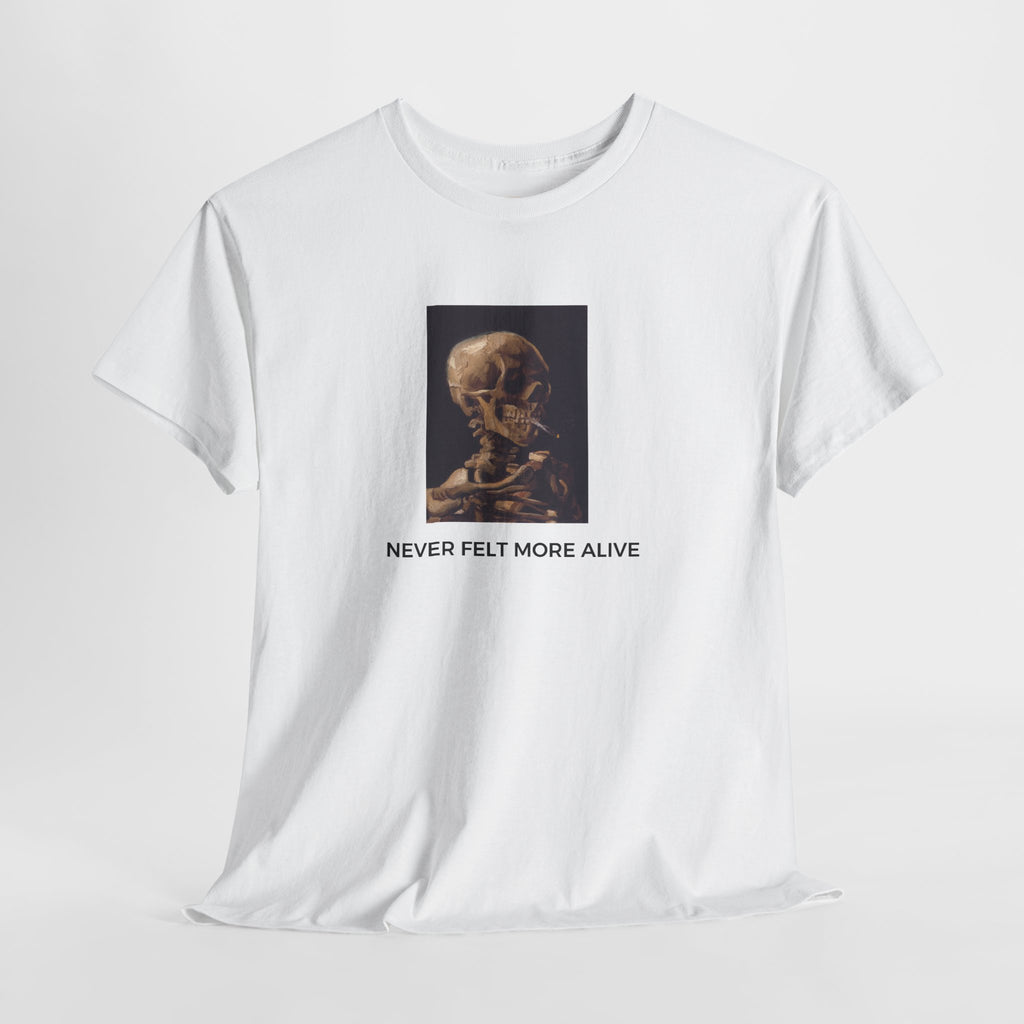 Never Felt More Alive Heavy Cotton Tee - White