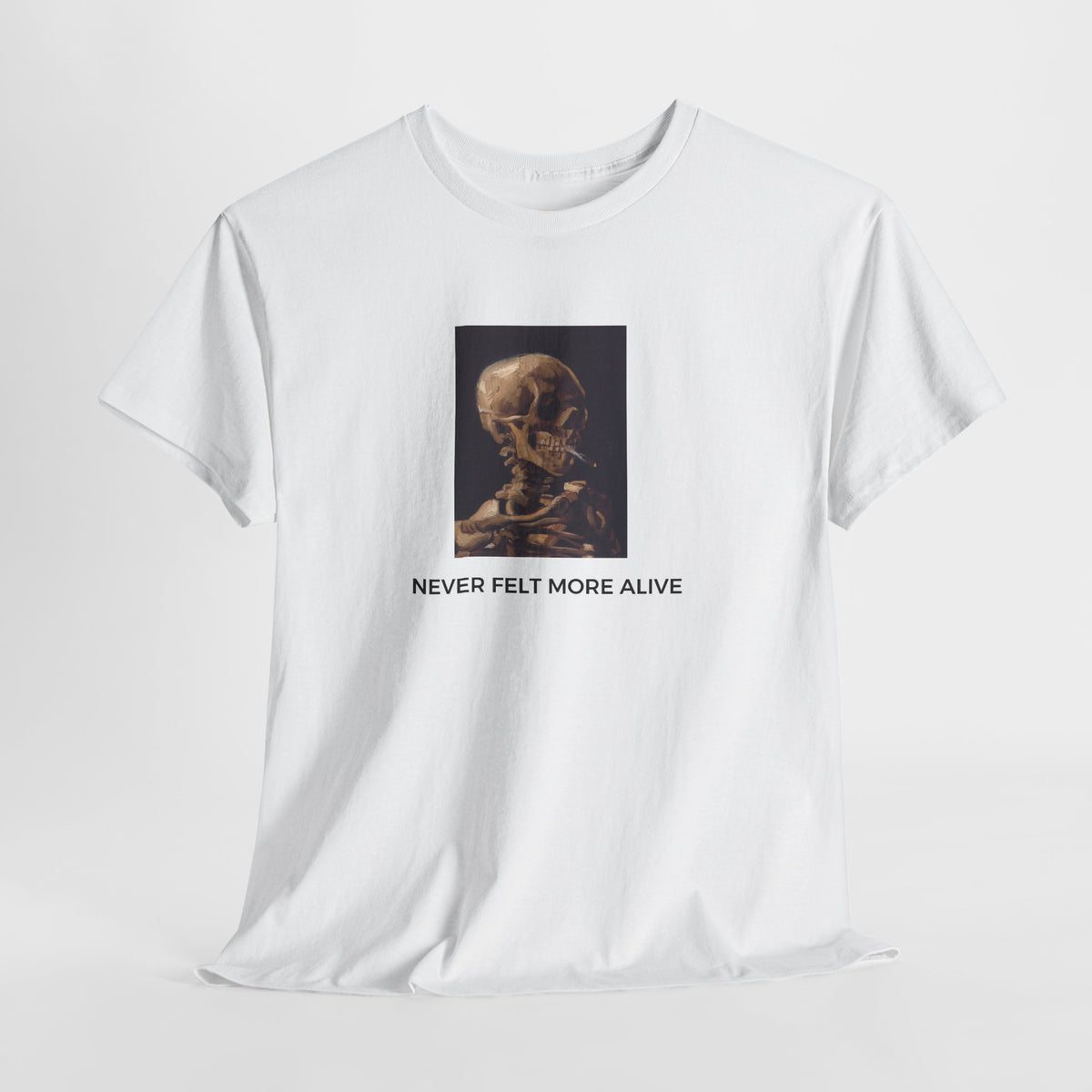 Never Felt More Alive Heavy Cotton Tee - White