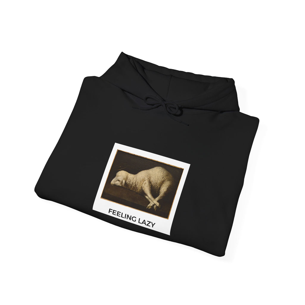 Feeling Lazy Medium-Heavy Hoodie - Black