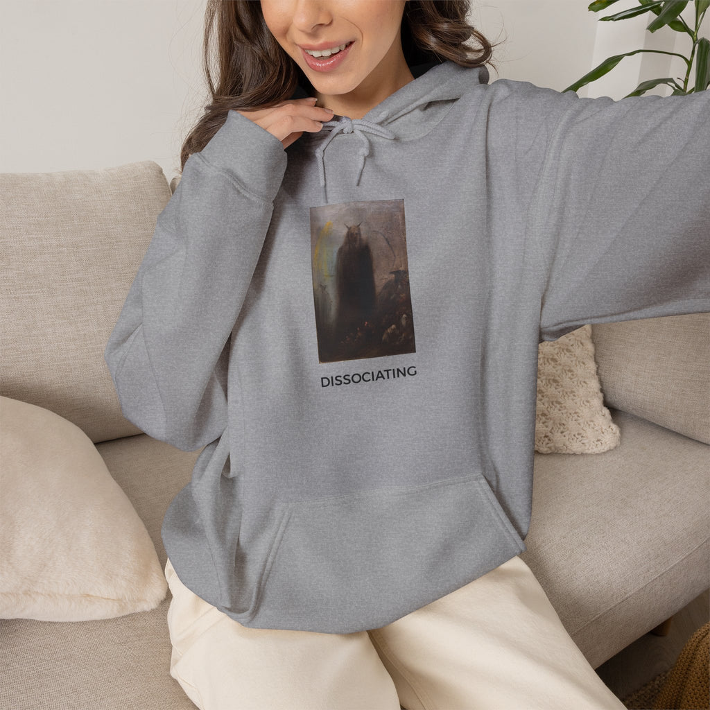 Dissociating Medium-Heavy Hoodie - Gray