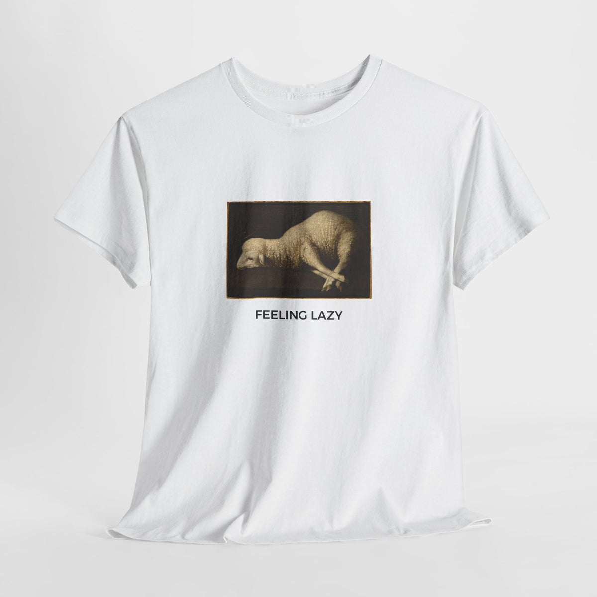 Feeling Lazy Heavy Cotton Tee - White