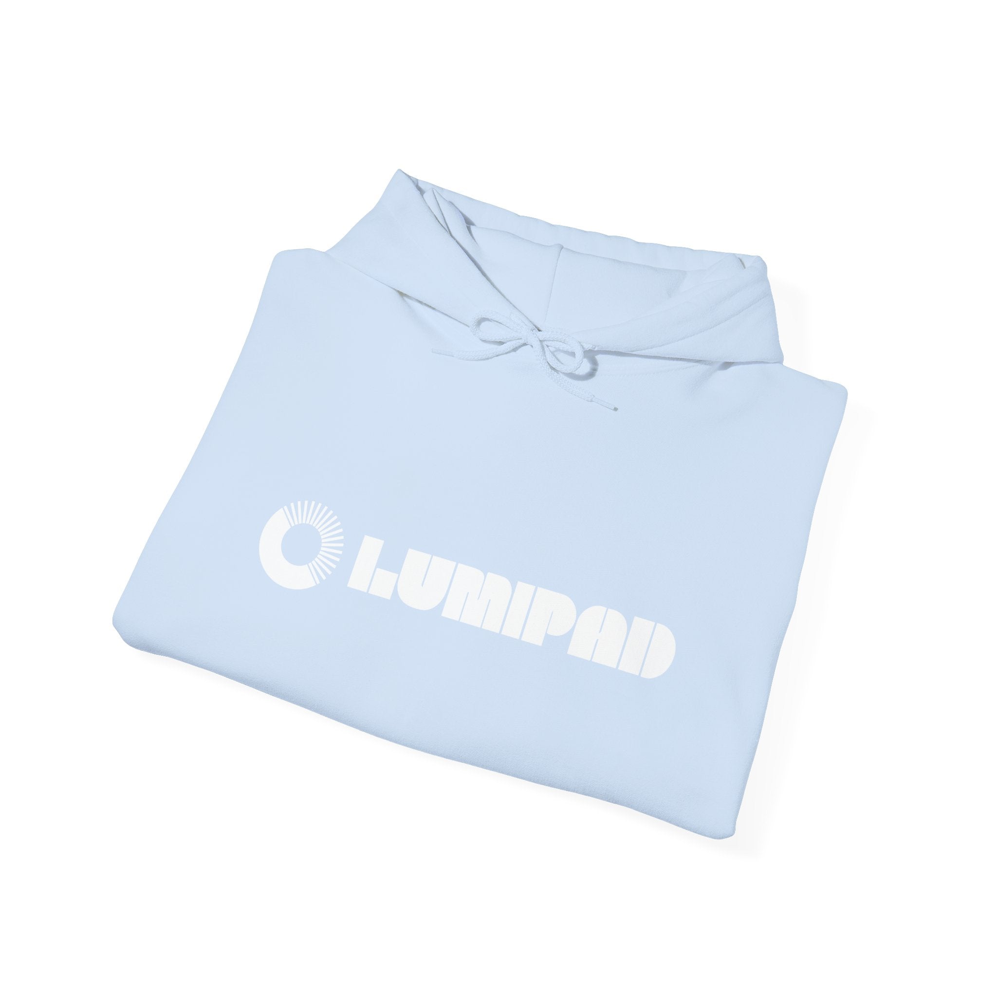 Lumipad Logo Hoodie — Minimal Soft Blue Pullover