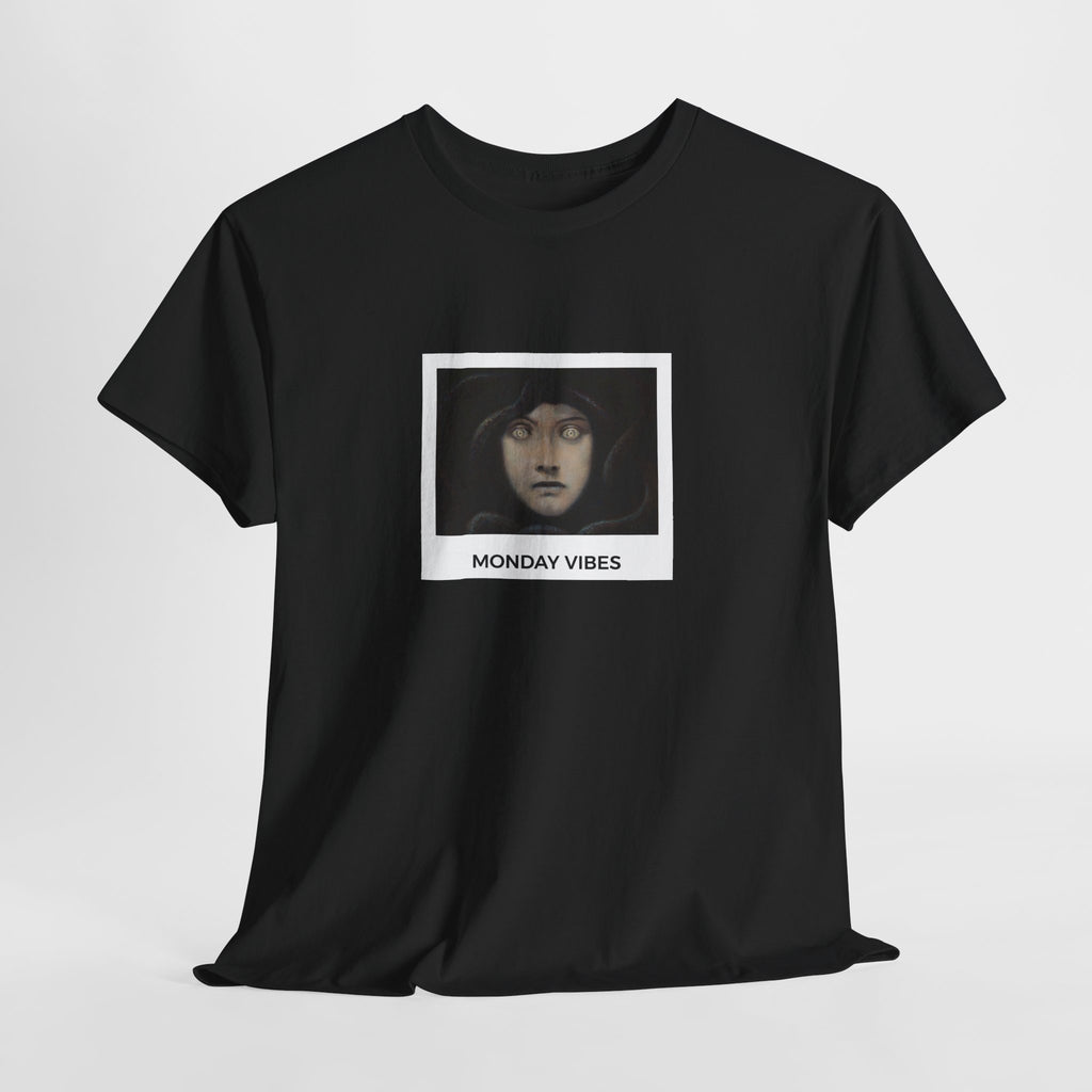 Monday Vibes Heavy Cotton Tee - Black