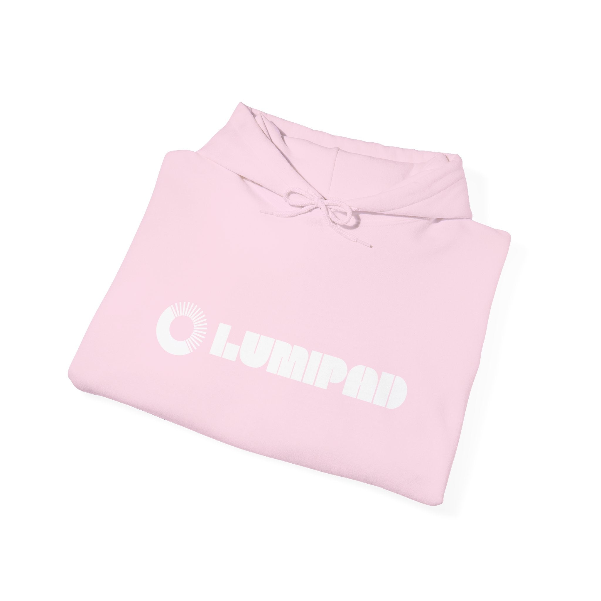 Pink Lumipad Logo Hoodie – Soft Pastel Graphic Pullover