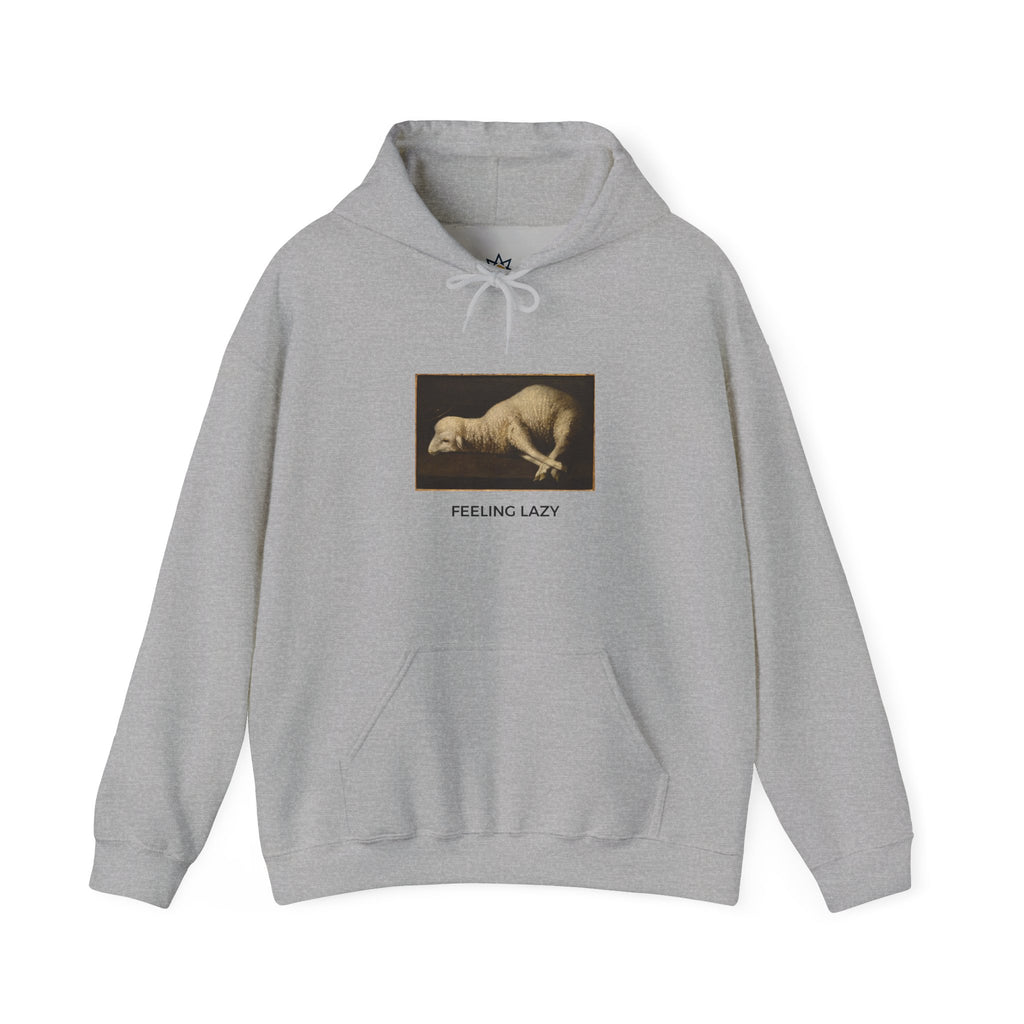 Feeling Lazy Medium-Heavy Hoodie - Gray