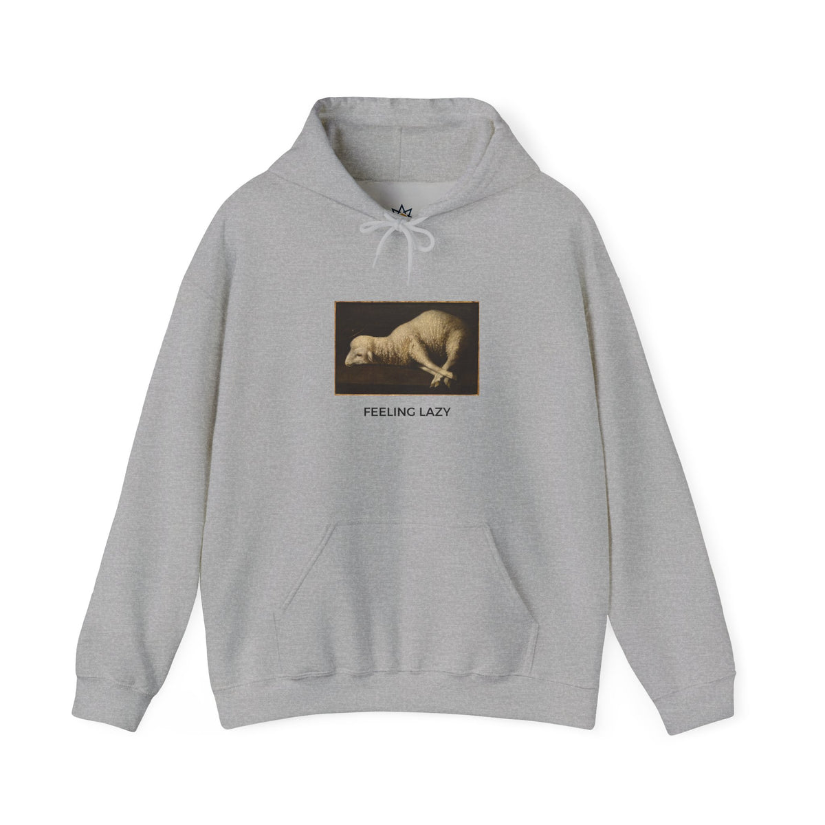 Feeling Lazy Medium-Heavy Hoodie - Gray