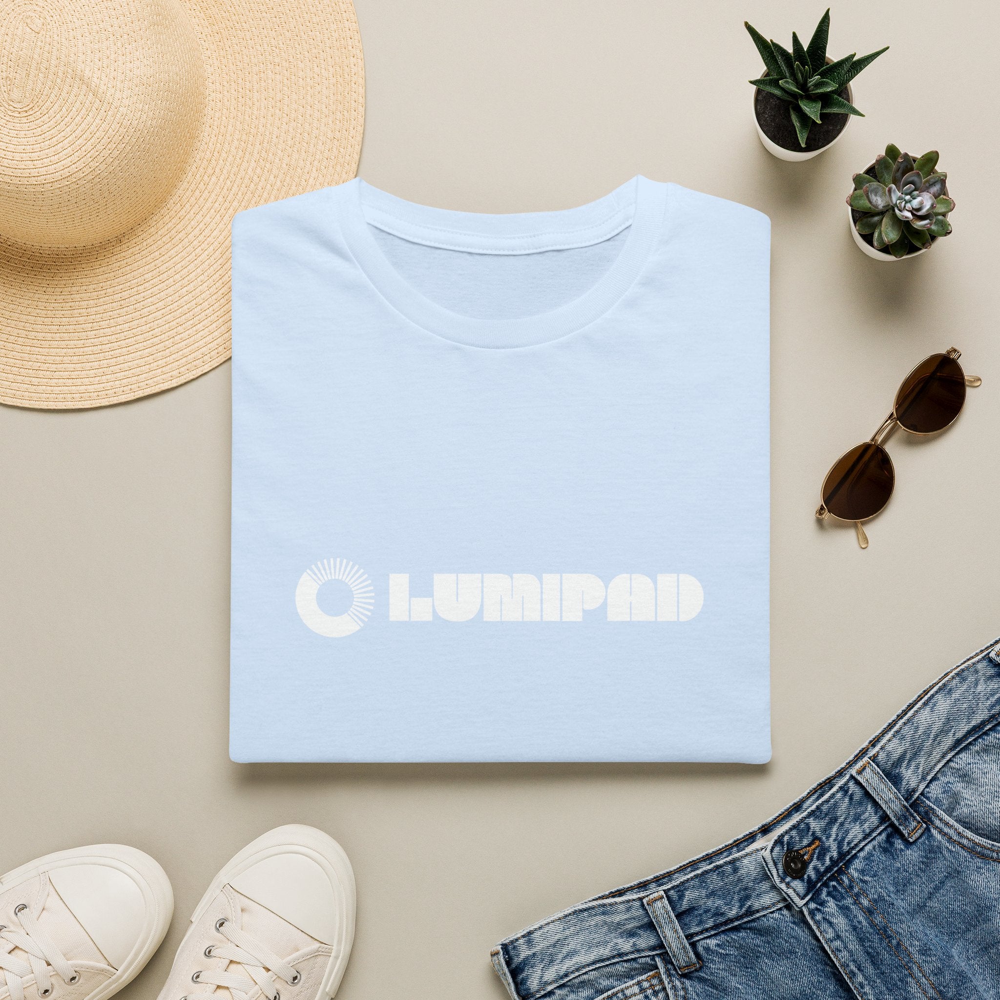 T-Shirt — Minimal 'Lumpad' Logo Tee | Soft Pastel Casual Wear