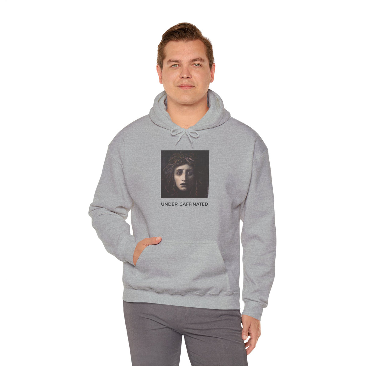 Under Caffinated Medium-Heavy Hoodie - Gray