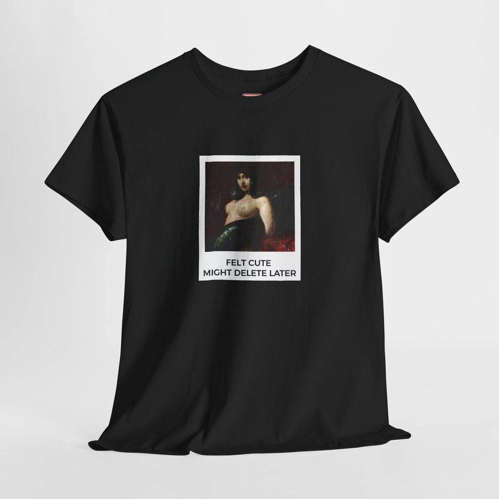 Felt Cute Heavy Cotton Tee - Black