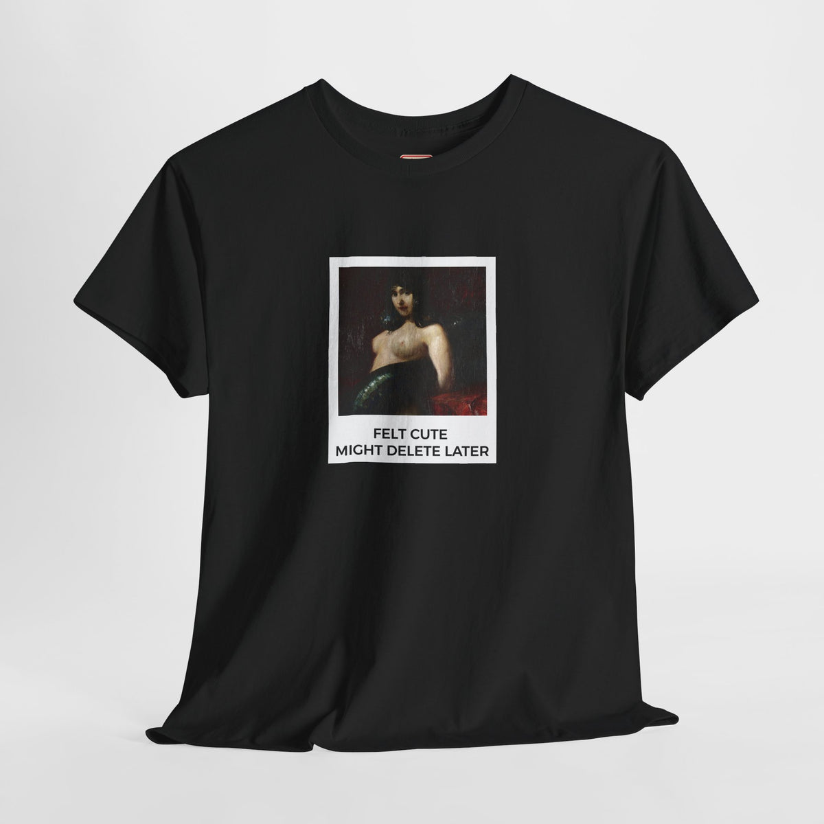 Felt Cute Heavy Cotton Tee - Black