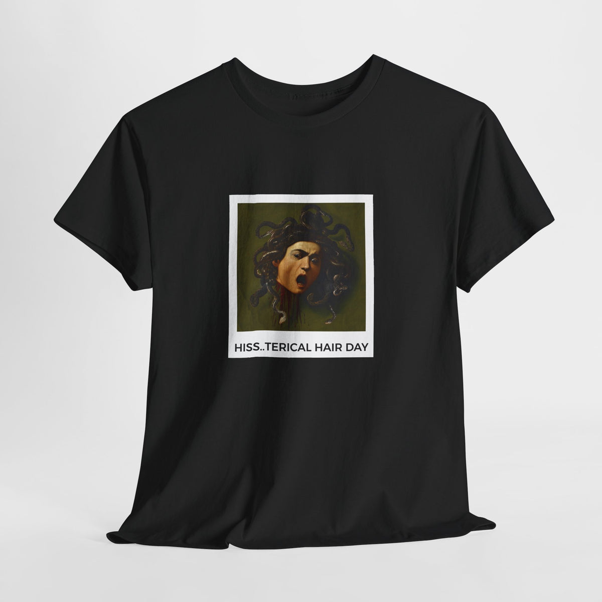 Histerical Hair Day Heavy Cotton Tee - Black