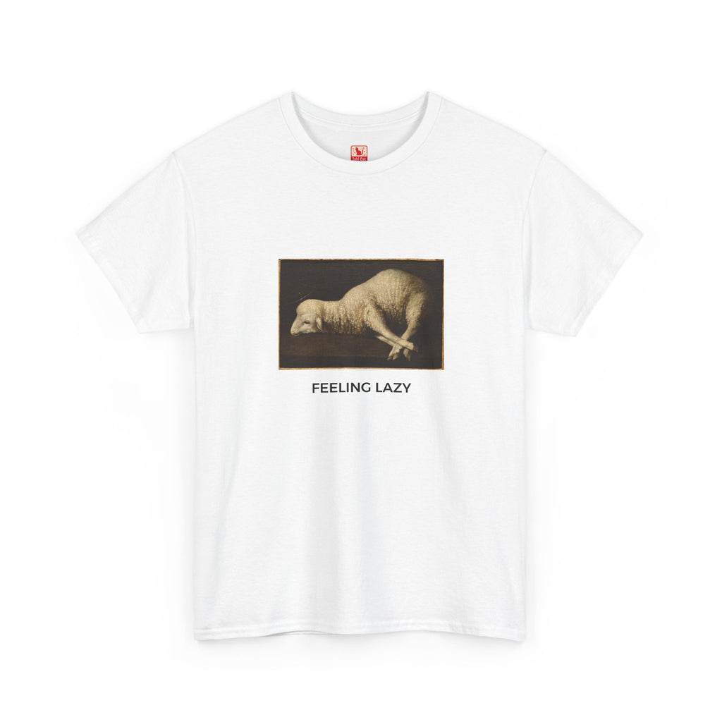 Feeling Lazy Heavy Cotton Tee - White