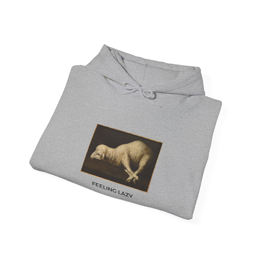 Feeling Lazy Medium-Heavy Hoodie - Gray