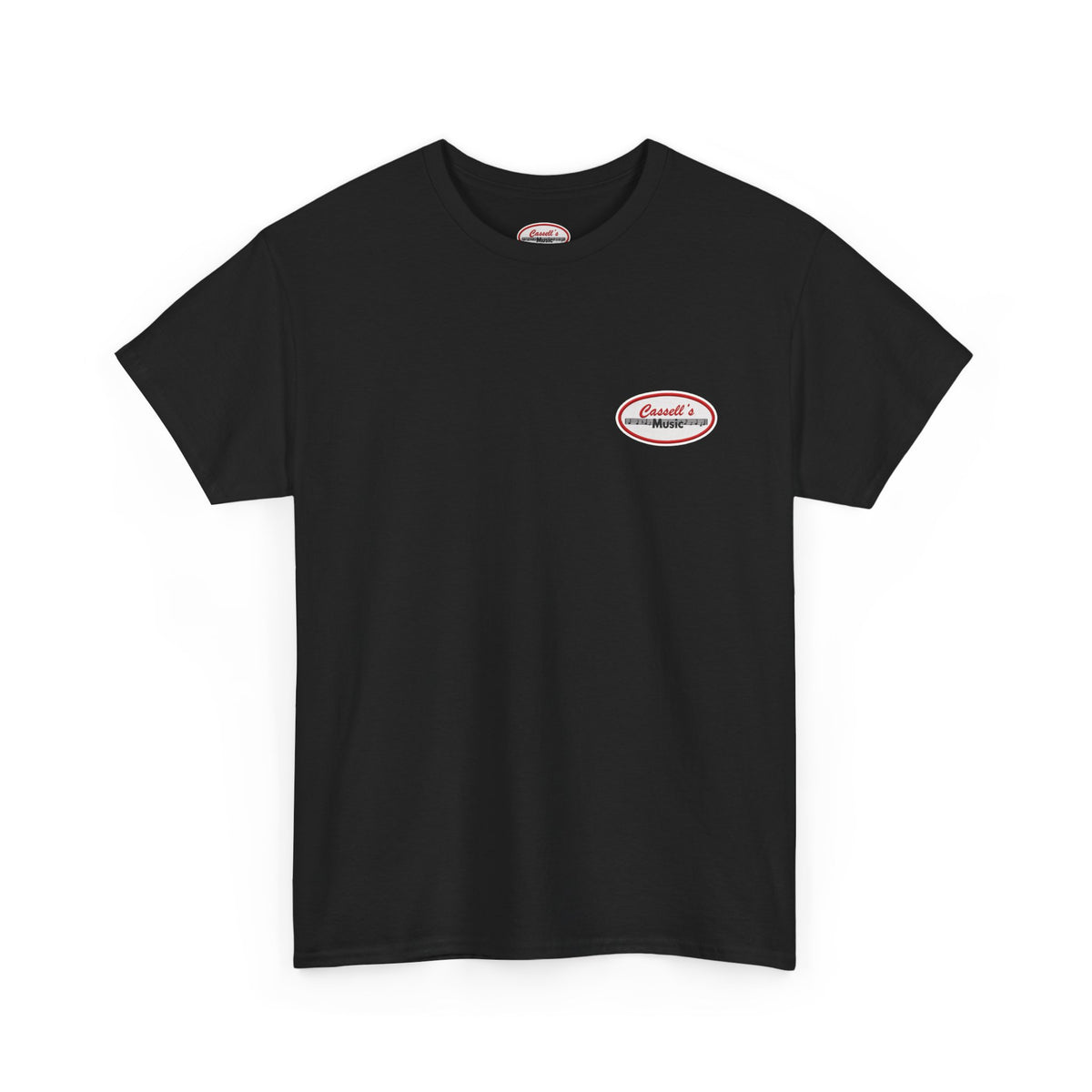 Cassell's music store — Graphic White T-Shirt Black