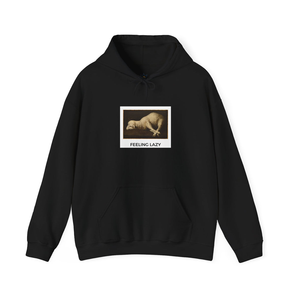 Feeling Lazy Medium-Heavy Hoodie - Black