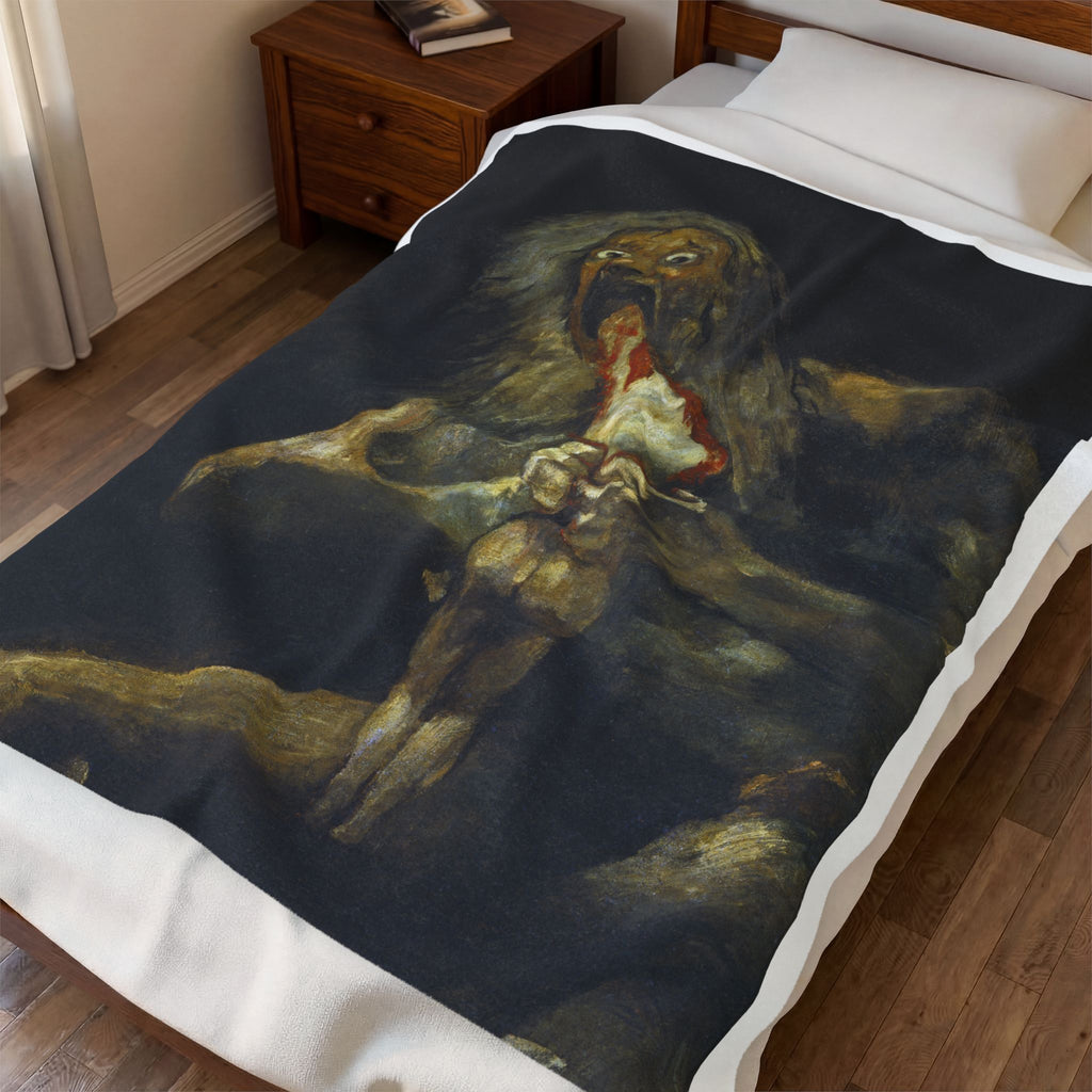 Saturn Eating His Son - Plush Blanket