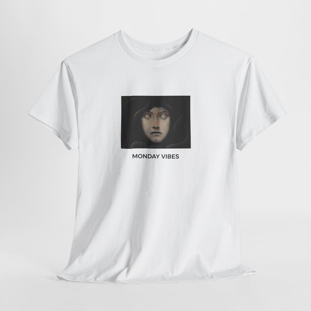 Monday Vibes Heavy Cotton Tee - White
