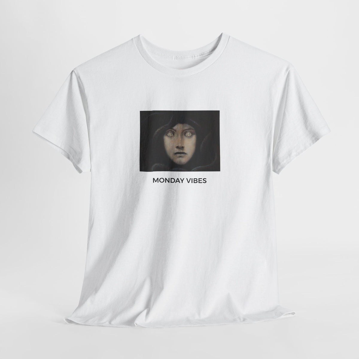 Monday Vibes Heavy Cotton Tee - White