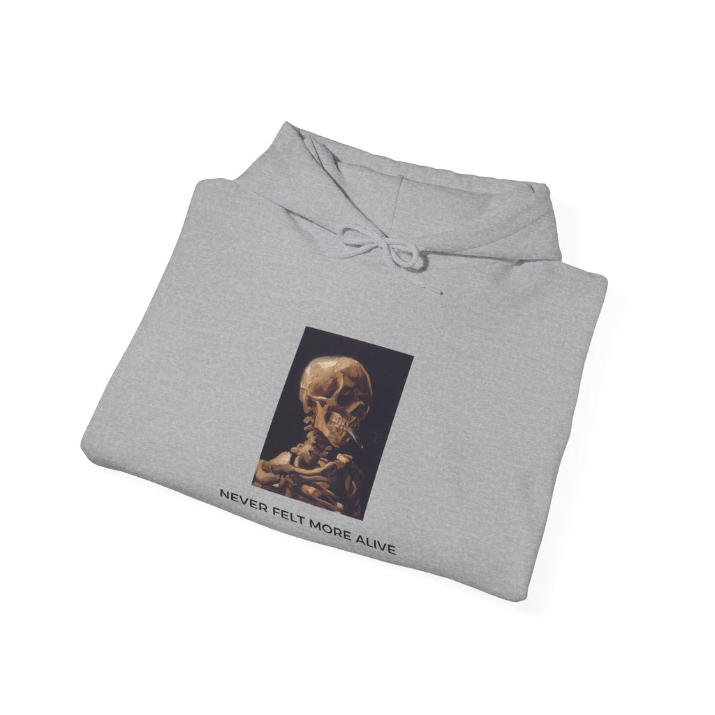 Never Felt More Alive Medium-Heavy Hoodie - Gray