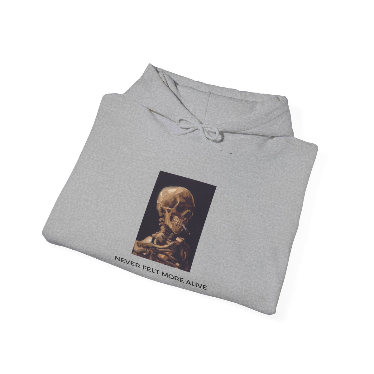 Never Felt More Alive Medium-Heavy Hoodie - Gray