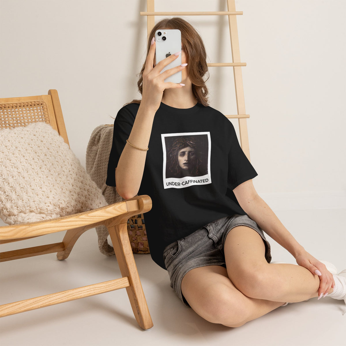 Under Caffinated Heavy Cotton Tee - Black