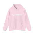 Pink Lumipad Logo Hoodie – Soft Pastel Graphic Pullover