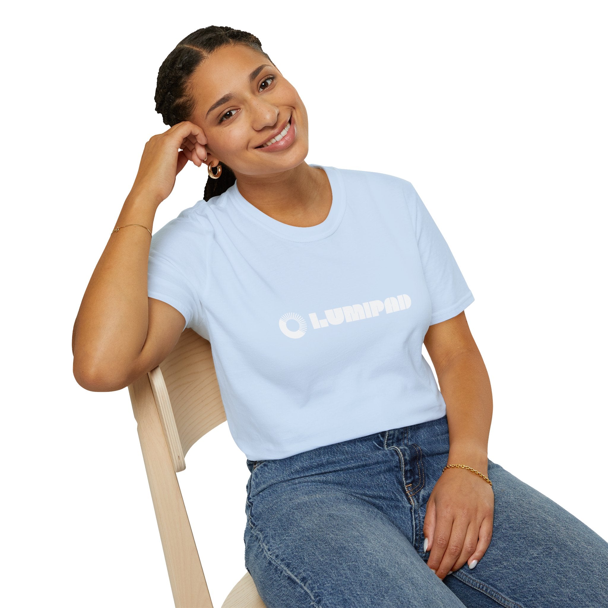 T-Shirt — Minimal 'Lumpad' Logo Tee | Soft Pastel Casual Wear