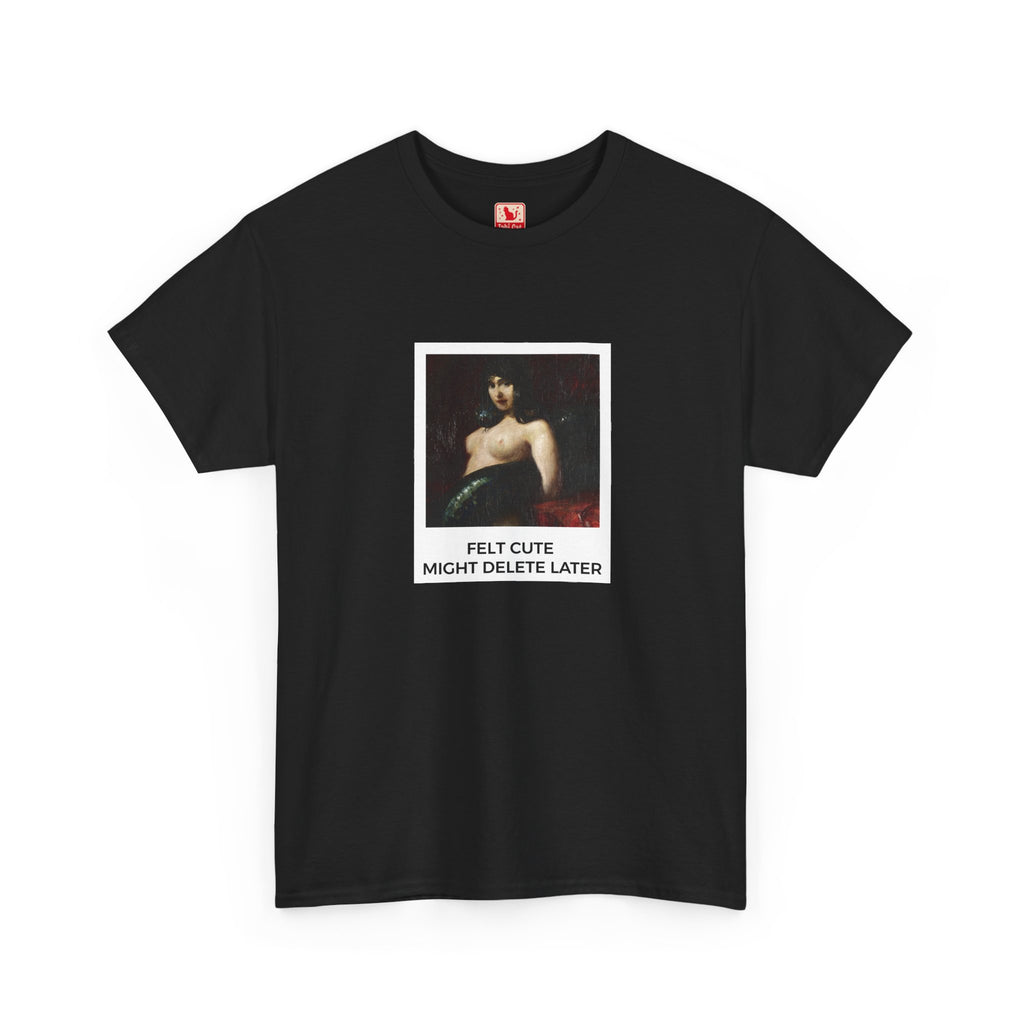 Felt Cute Heavy Cotton Tee - Black