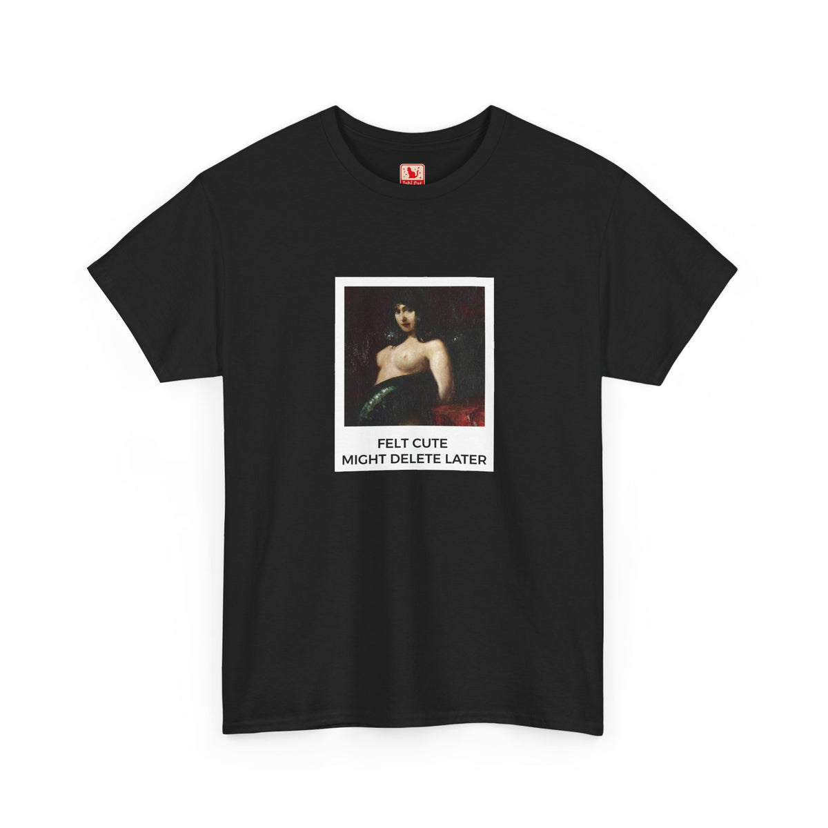 Felt Cute Heavy Cotton Tee - Black