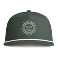 Vintage Embroidered  Hat - Sun With Teeth logo Moss