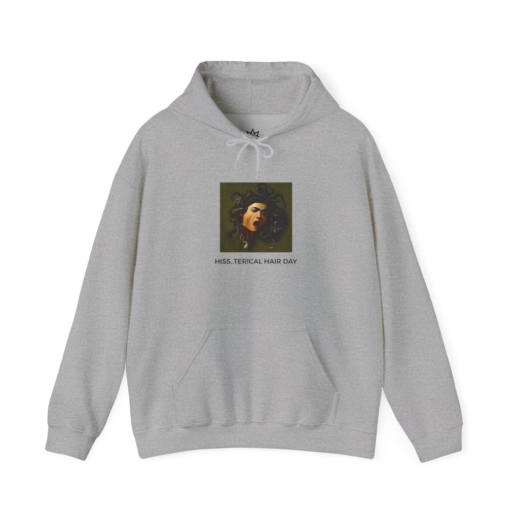 Hissterical Hair Day Medium-Heavy Hoodie - Gray