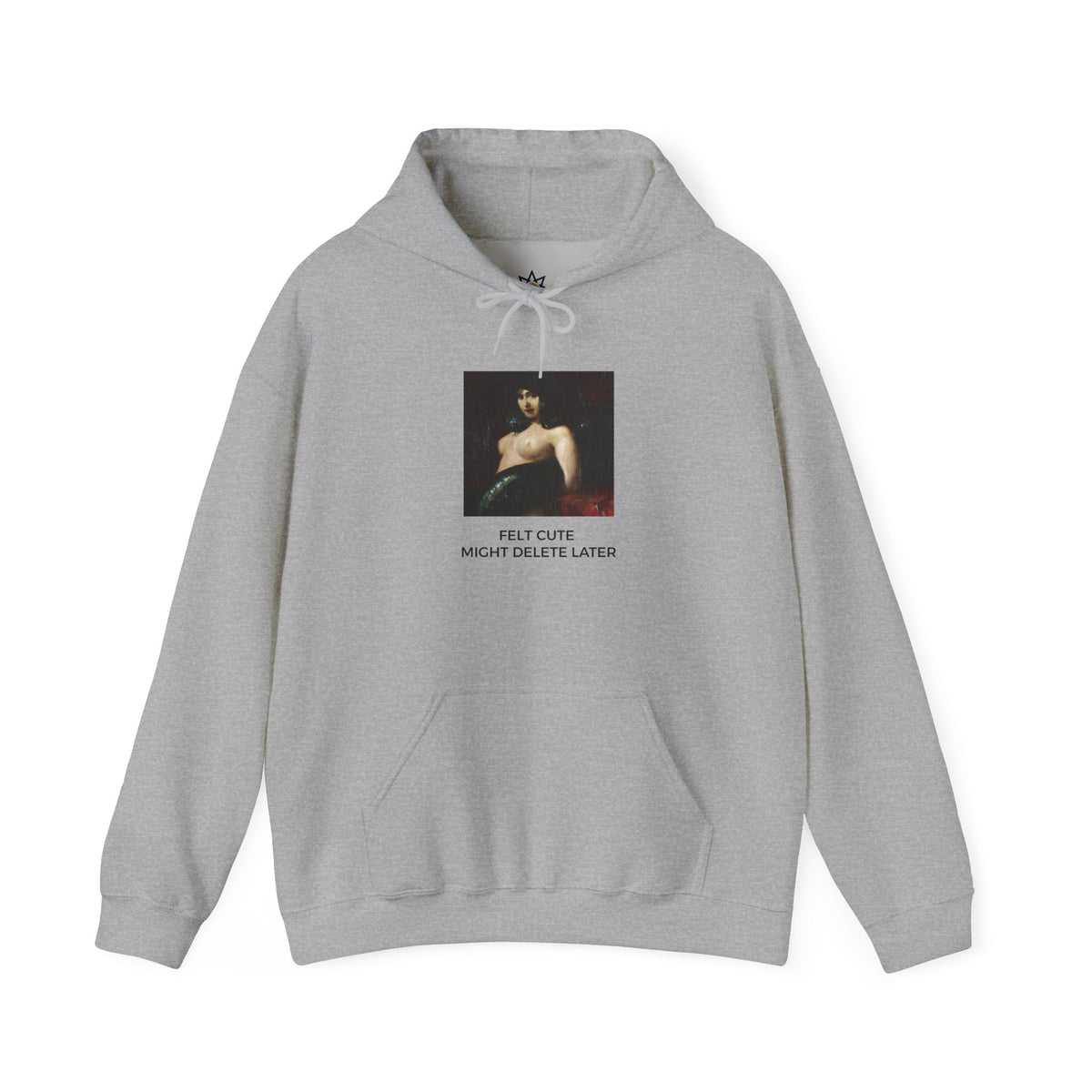 Felt Cute Medium-Heavy Hoodie - Gray
