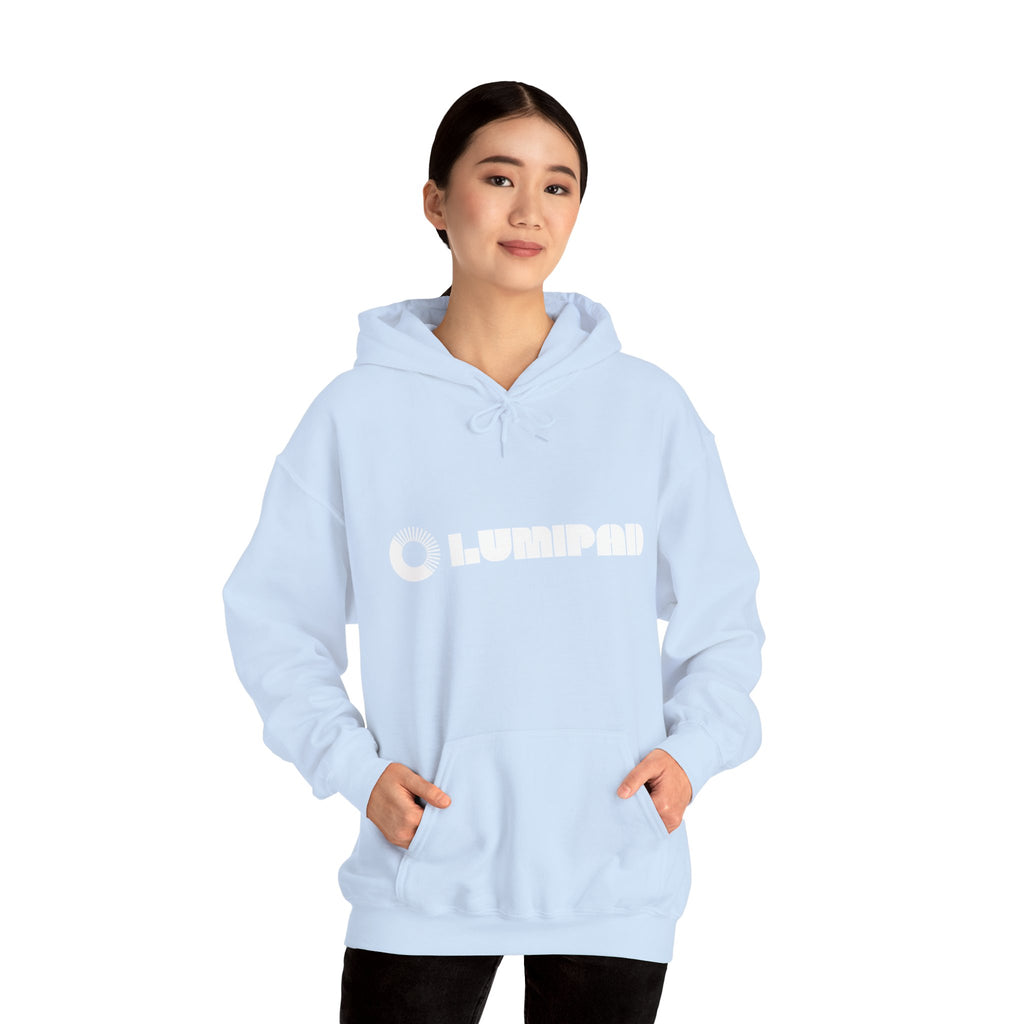 Lumipad Logo Hoodie — Minimal Soft Blue Pullover