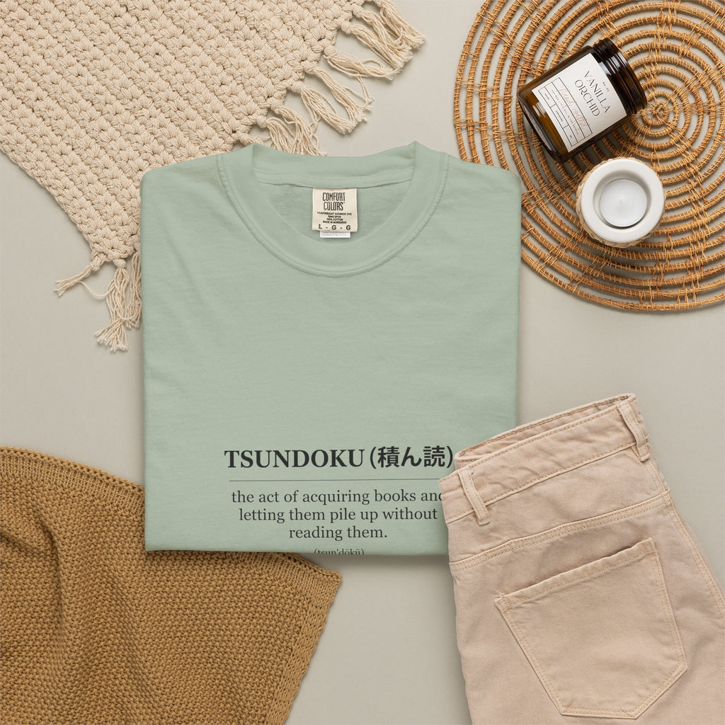 Tsundoku Definition T-Shirt — Minimalist Booklover Tee