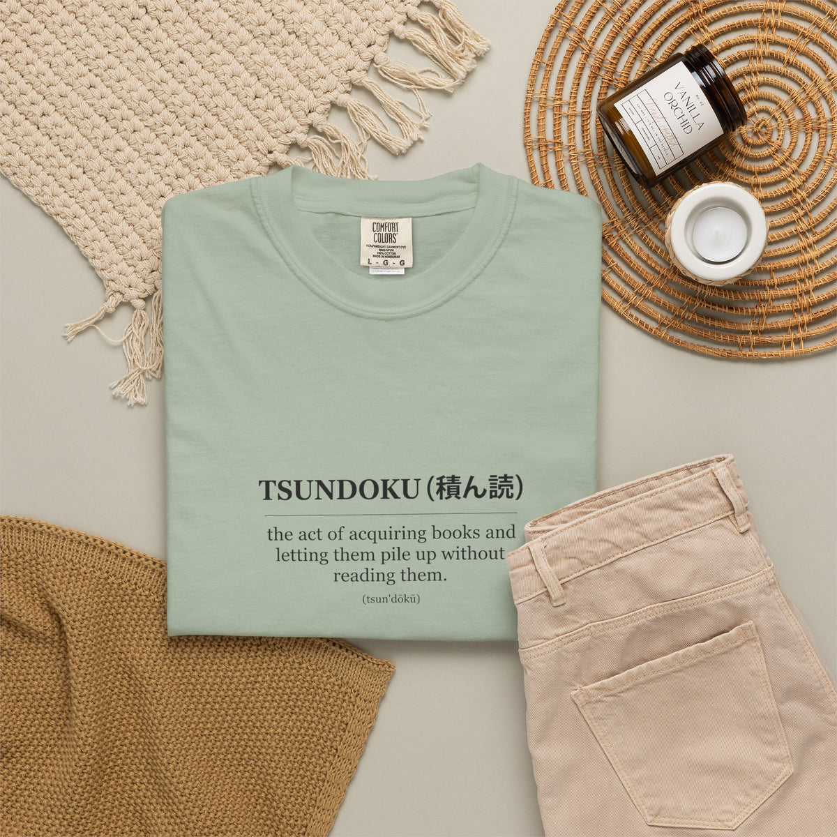 Tsundoku Definition T-Shirt — Minimalist Booklover Tee