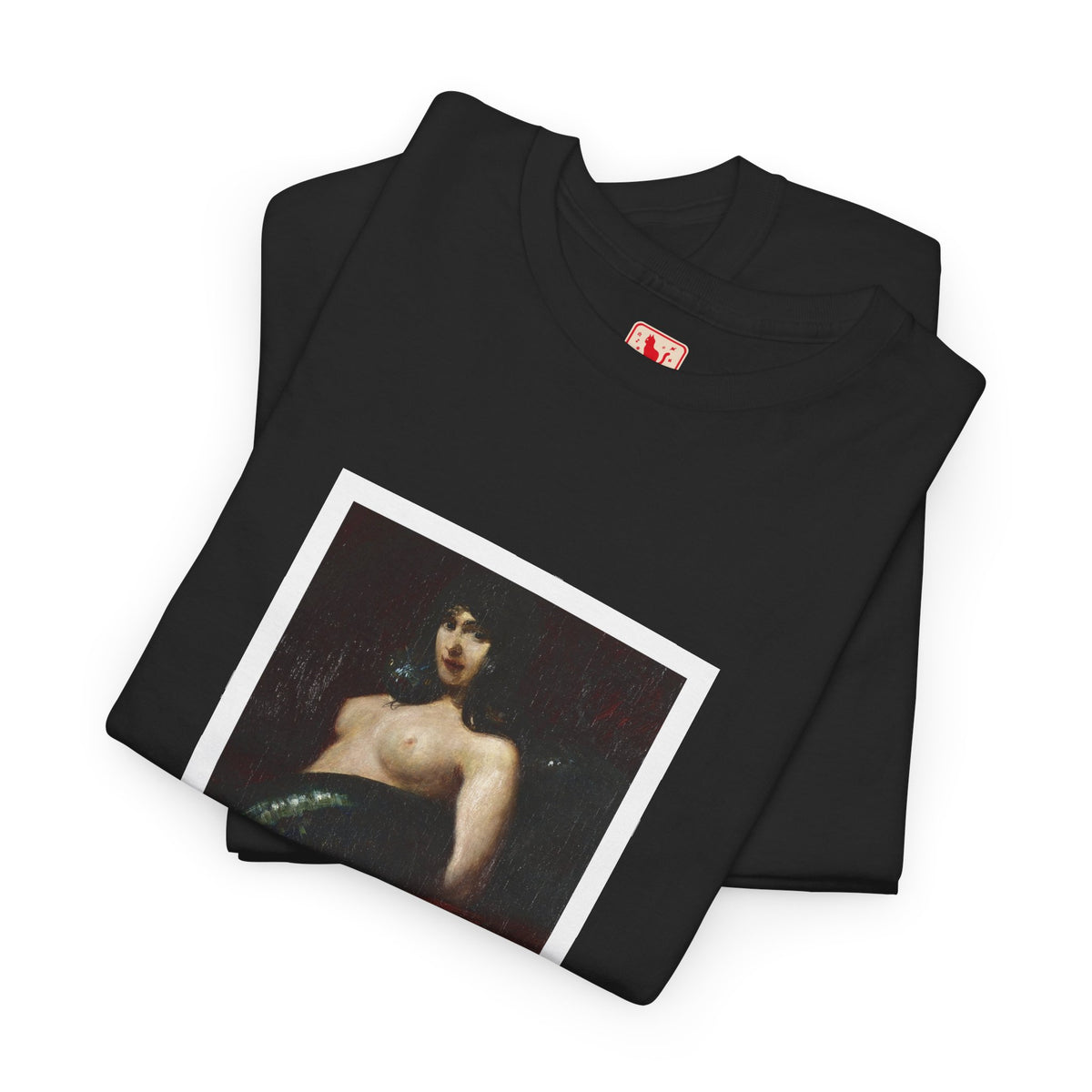 Felt Cute Heavy Cotton Tee - Black
