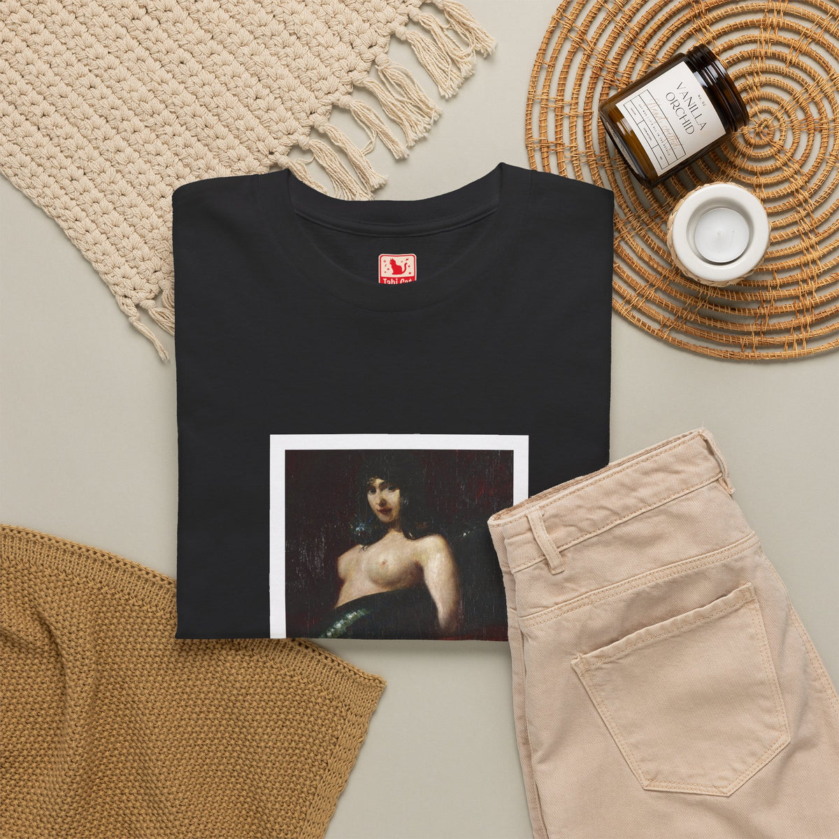 Felt Cute Heavy Cotton Tee - Black