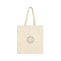 Sun with Teeth Canvas Tote Bag — Boho Sunburst Cotton