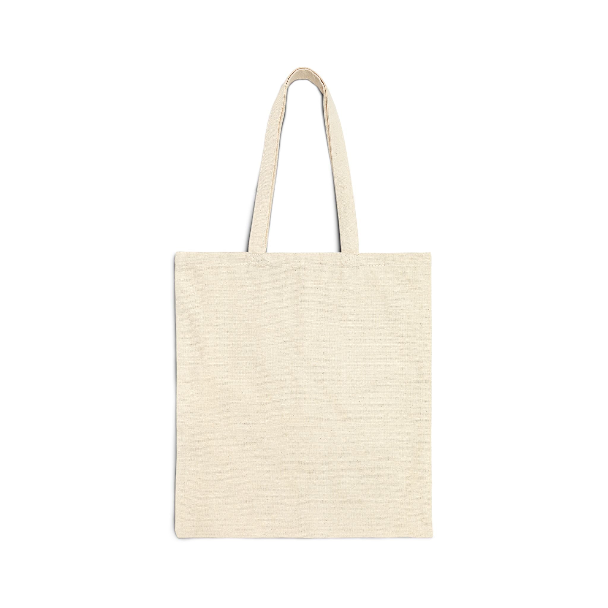 Sun with Teeth Canvas Tote Bag — Boho Sunburst Cotton
