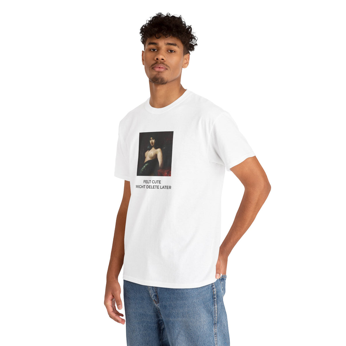 Felt Cute Heavy Cotton Tee - White