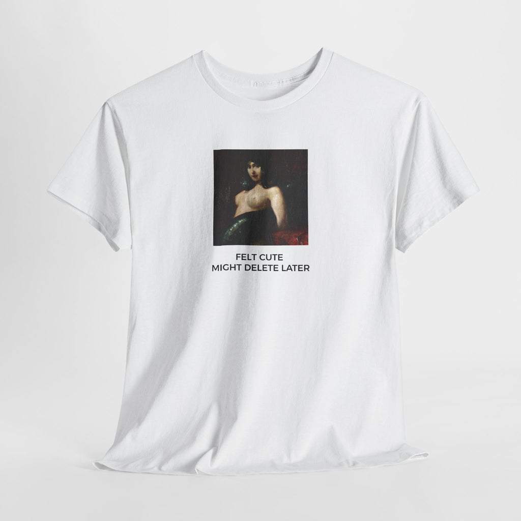 Felt Cute Heavy Cotton Tee - White