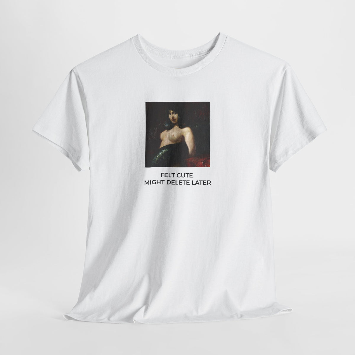 Felt Cute Heavy Cotton Tee - White